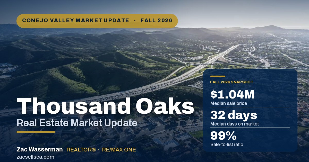 Thousand Oaks Real Estate Market Update: Fall 2026